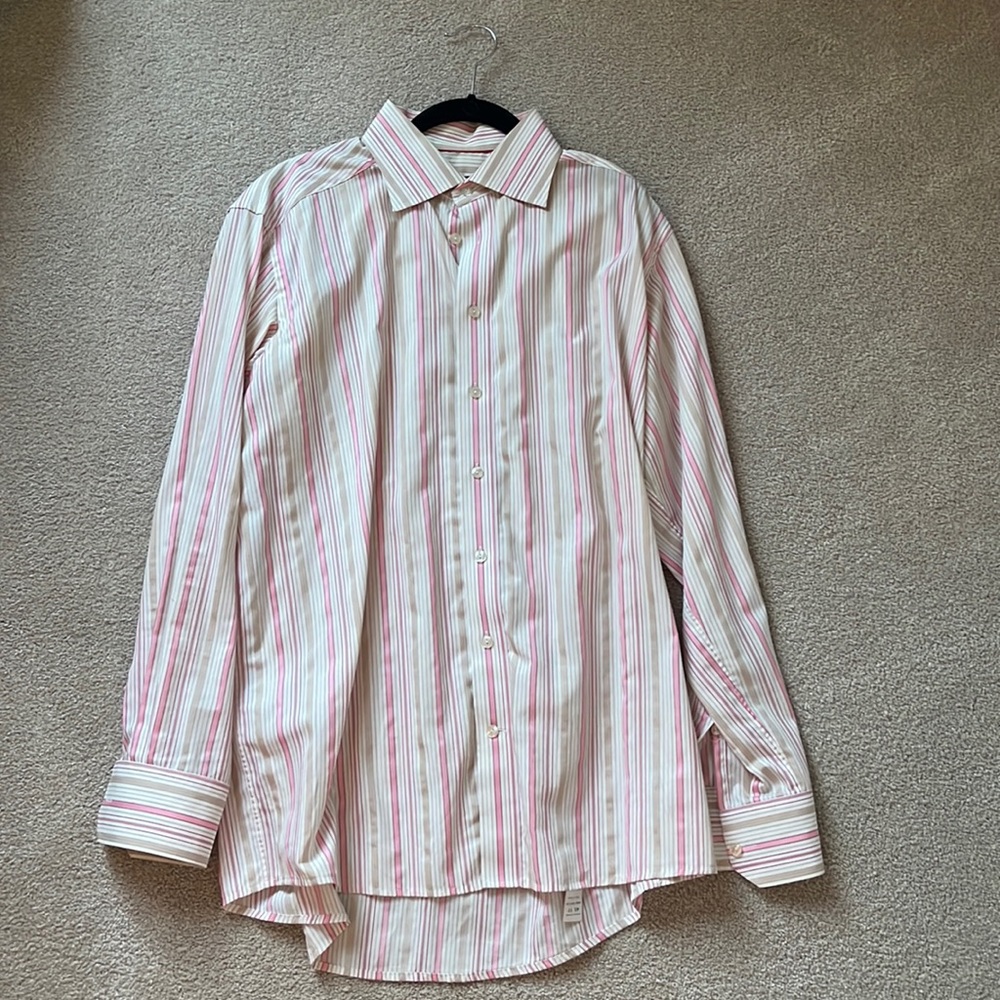 Pink Eton Gangster Style 1928-Long Sleeve Button Up